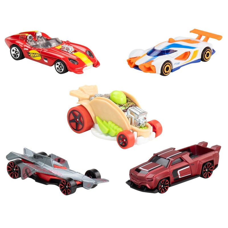 HOT WHEELS - PACK 5 AUTOS BASICOS HOTWHEELS - HW LET'S RACE