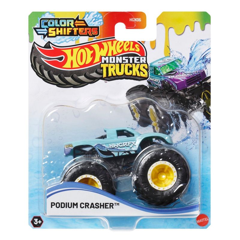 HOT WHEELS - MONSTER TRUCKS COLOR SHIFTERS 1:64 - PODIUM CRASHER