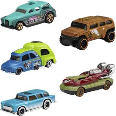 HOT WHEELS - PACK 5 AUTOS BASICOS HOTWHEELS - HW GETAWAYS