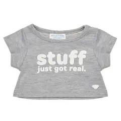 BUILD A BEAR - POLERA GRIS STUFF BUILD-A-BEAR