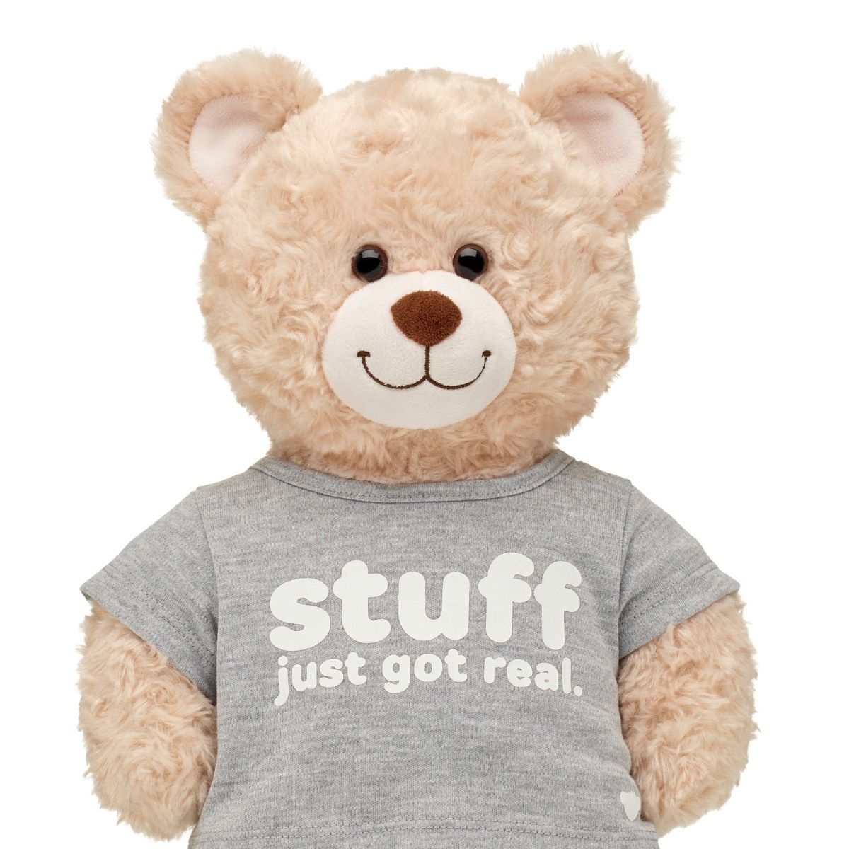 BUILD A BEAR - Polera Build a Bear gris Stuff Just Got Real para peluche
