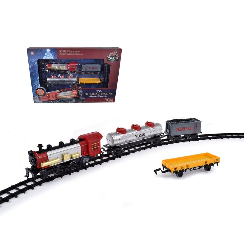 ANSALDO - TREN ELÉCTRICO CON SONIDO, 3 VAGONES Y 20 PIEZAS
