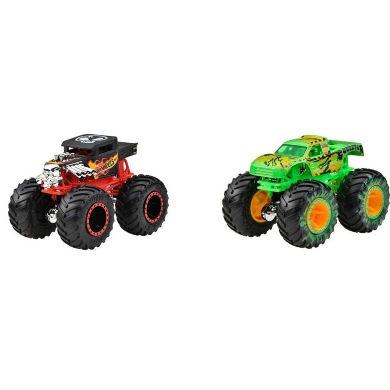 HOT WHEELS - MONSTER TRUCKS ESCALA 1:64 - BONE SHAKER VS GUNKSTER