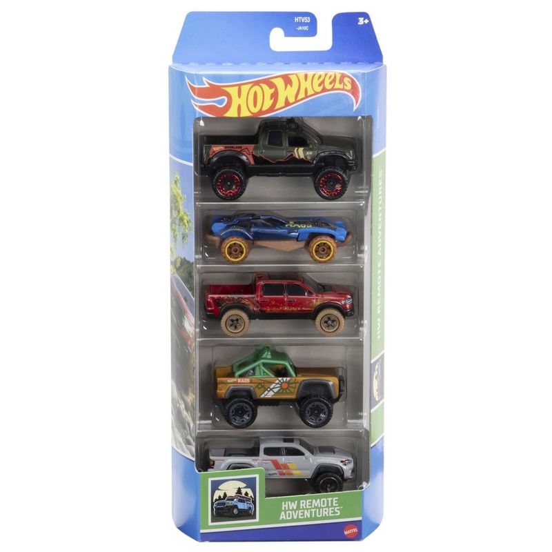 HOT WHEELS - PACK 5 AUTOS BASICOS HOTWHEELS - HW REMOTE ADVENTURES