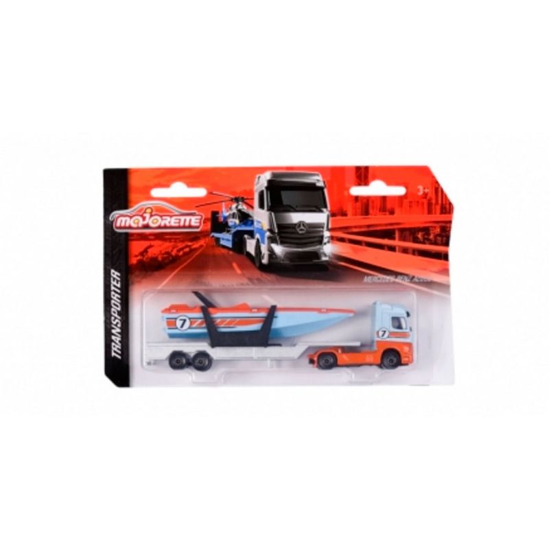 MAJORETTE - MAJORETTE TRANSPORTE - MERCEDES TRANSPORTADOR DE BOTE