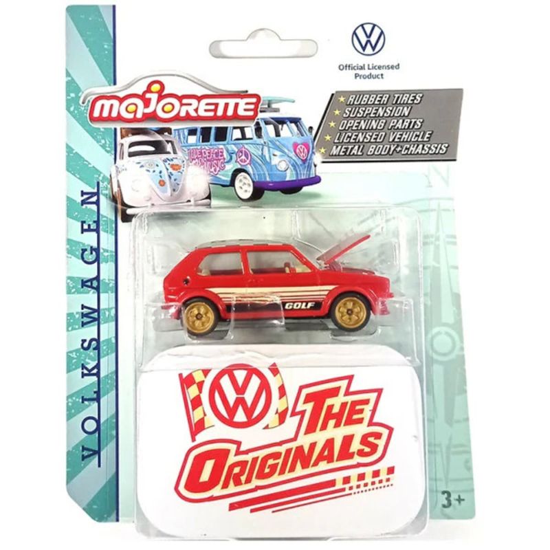 MAJORETTE - MAJORETTE THE ORIGINALS DELUXE CARS-VOLKSWAGEN GOLF MK1 ROJO