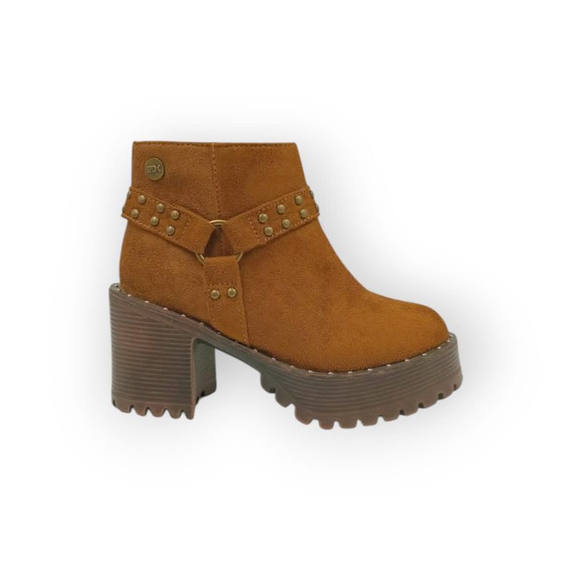 HERIEL - Botín Camel Plataforma Mujer.