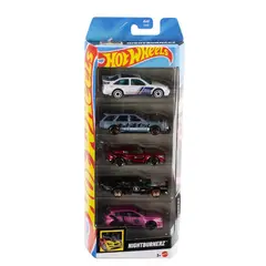 HOT WHEELS - PACK 5 AUTOS BASICOS HOTWHEELS - NIGHTBURNERZ