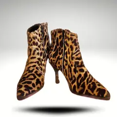 ANNY OUTFITS - Botin Cuero leopard pelo