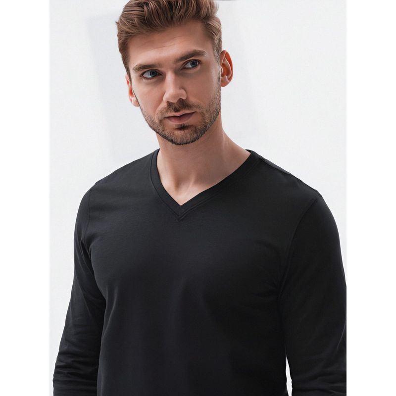 MROTTO - Polera Hombre Cuello V Manga Larga