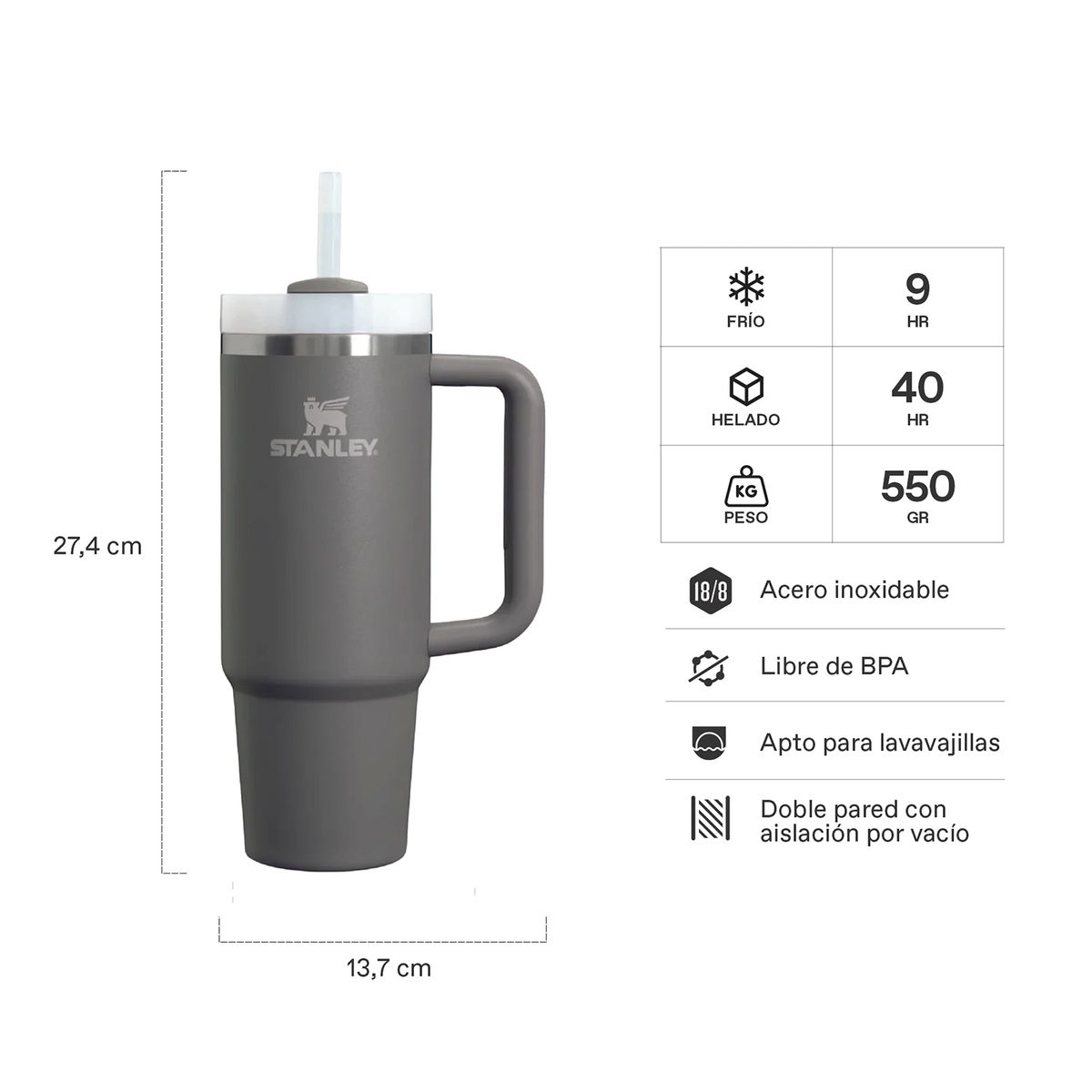 STANLEY - Quencher H2.0 Adventure Stone- 887 ml