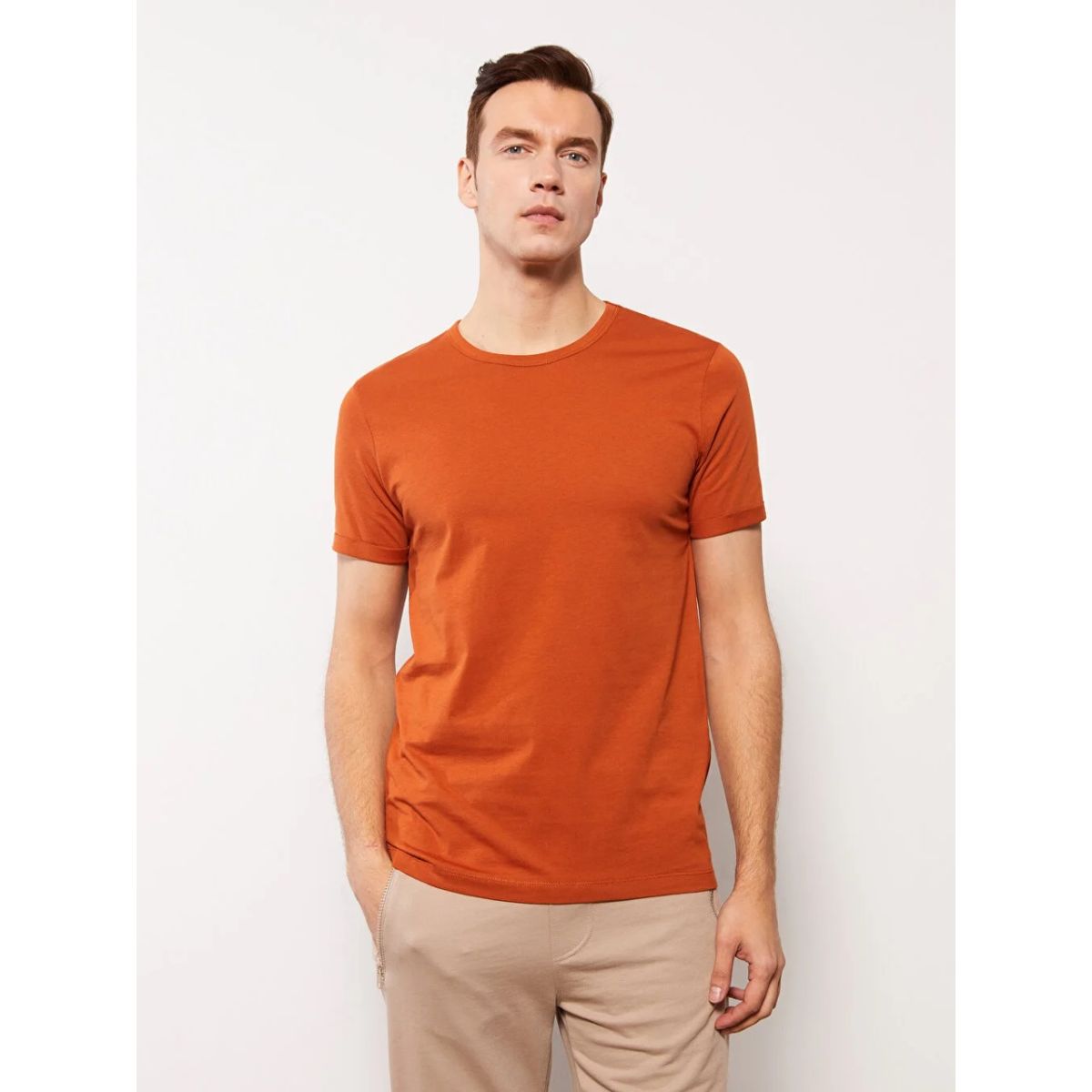 MROTTO - Polera Hombre Casual Manga Corta Cuello Redondo