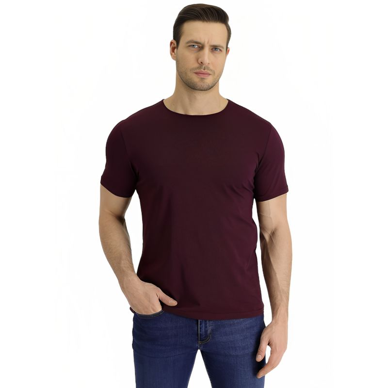 MROTTO - Polera Hombre Casual Manga Corta Cuello Redondo