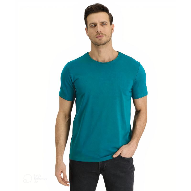 MROTTO - Polera Hombre Casual Manga Corta Cuello Redondo