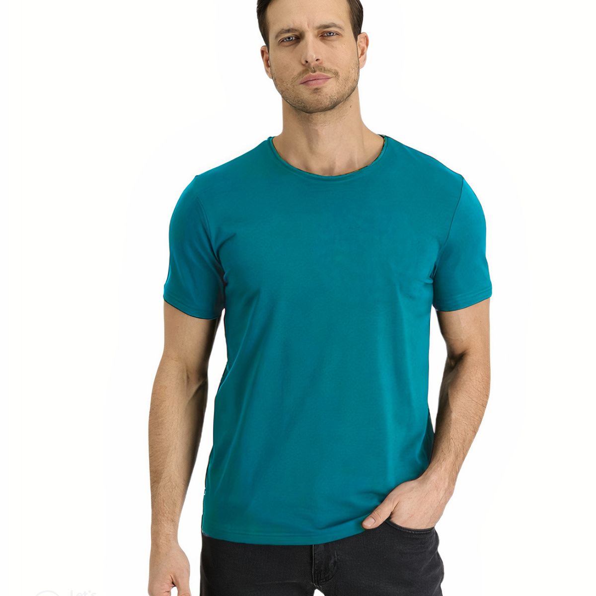 MROTTO - Polera Hombre Casual Manga Corta Cuello Redondo