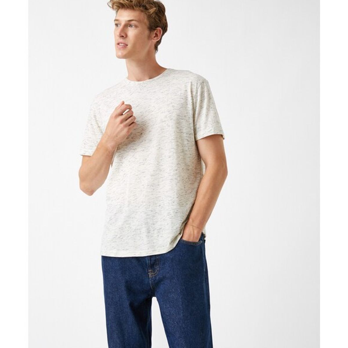 MROTTO - Polera Hombre Casual Manga Corta Cuello Redondo