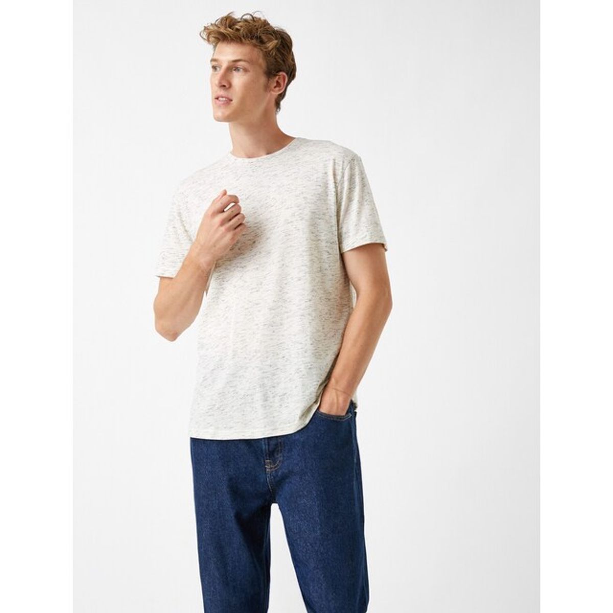 MROTTO - Polera Hombre Casual Manga Corta Cuello Redondo