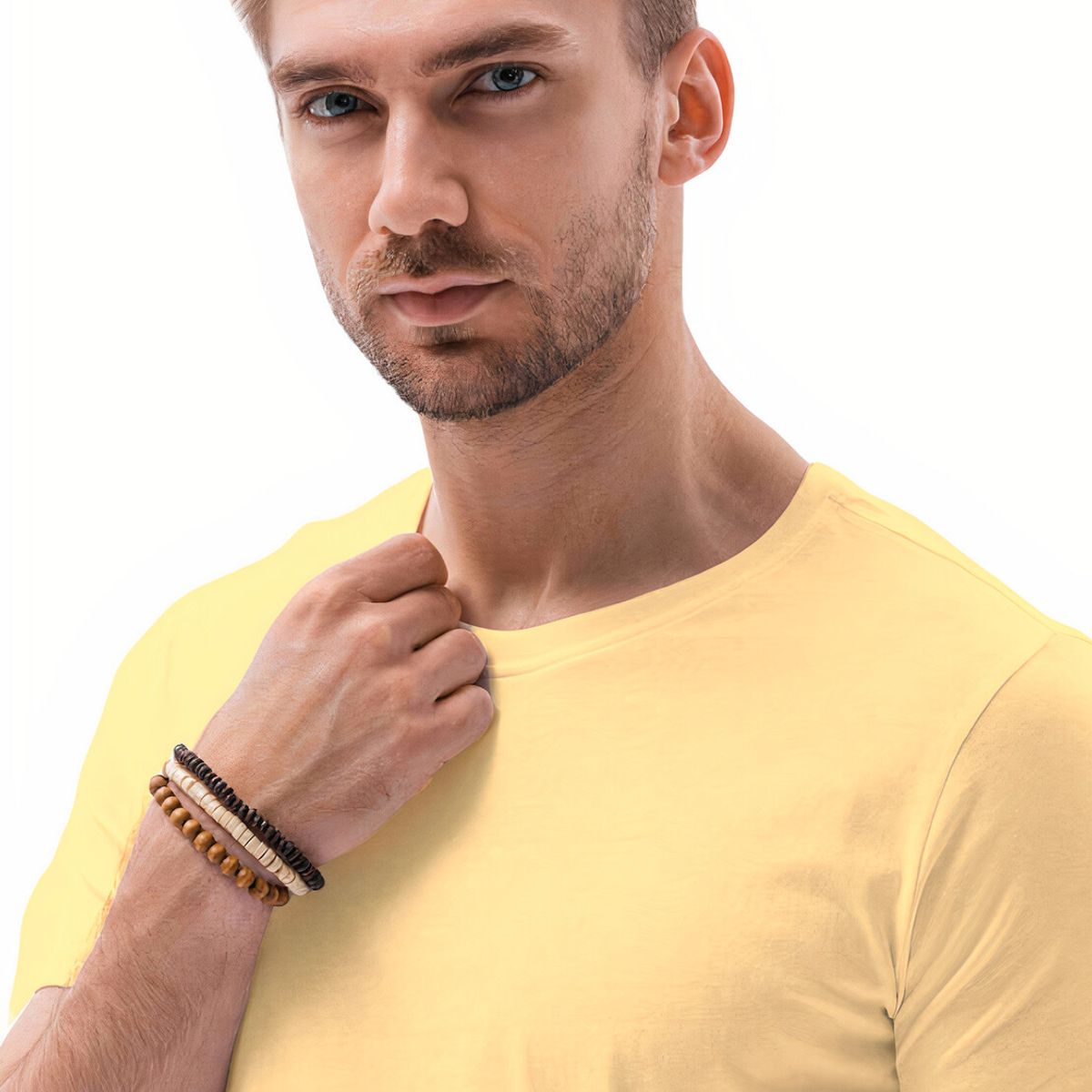 MROTTO - Polera Hombre Casual Manga Corta Cuello Redondo