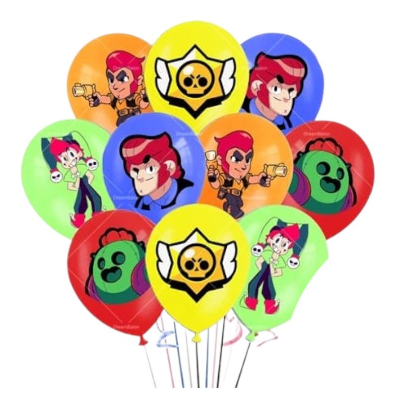 GENERICO - Set de Globos látex temática Brawl star