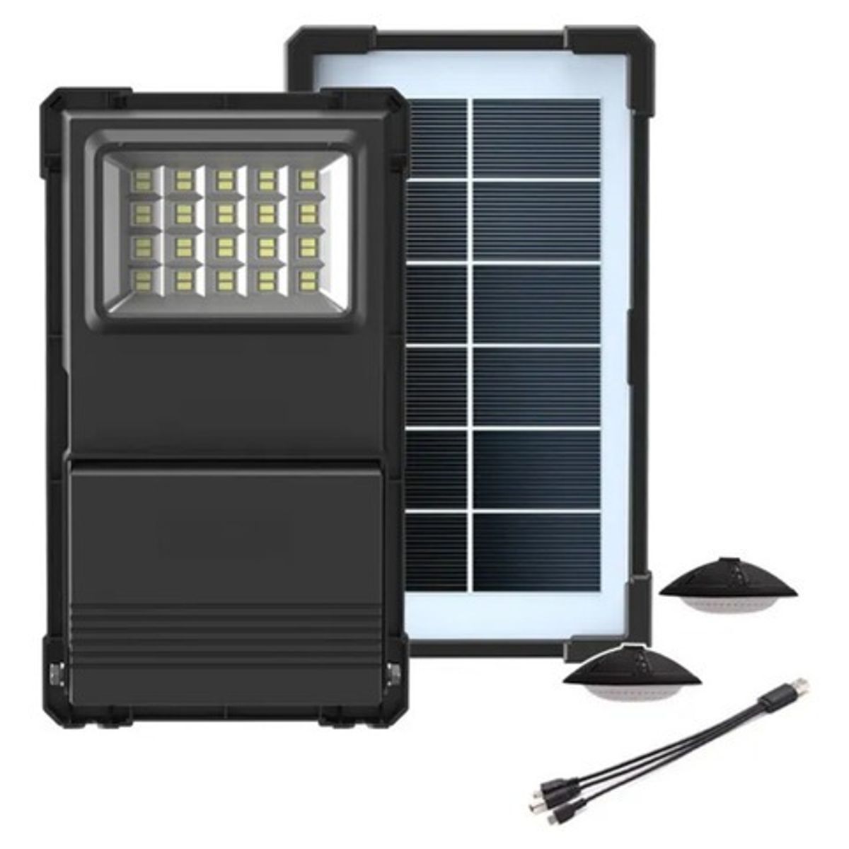 GENERICO - Linterna Solar Con Dos Bombillas Recargable