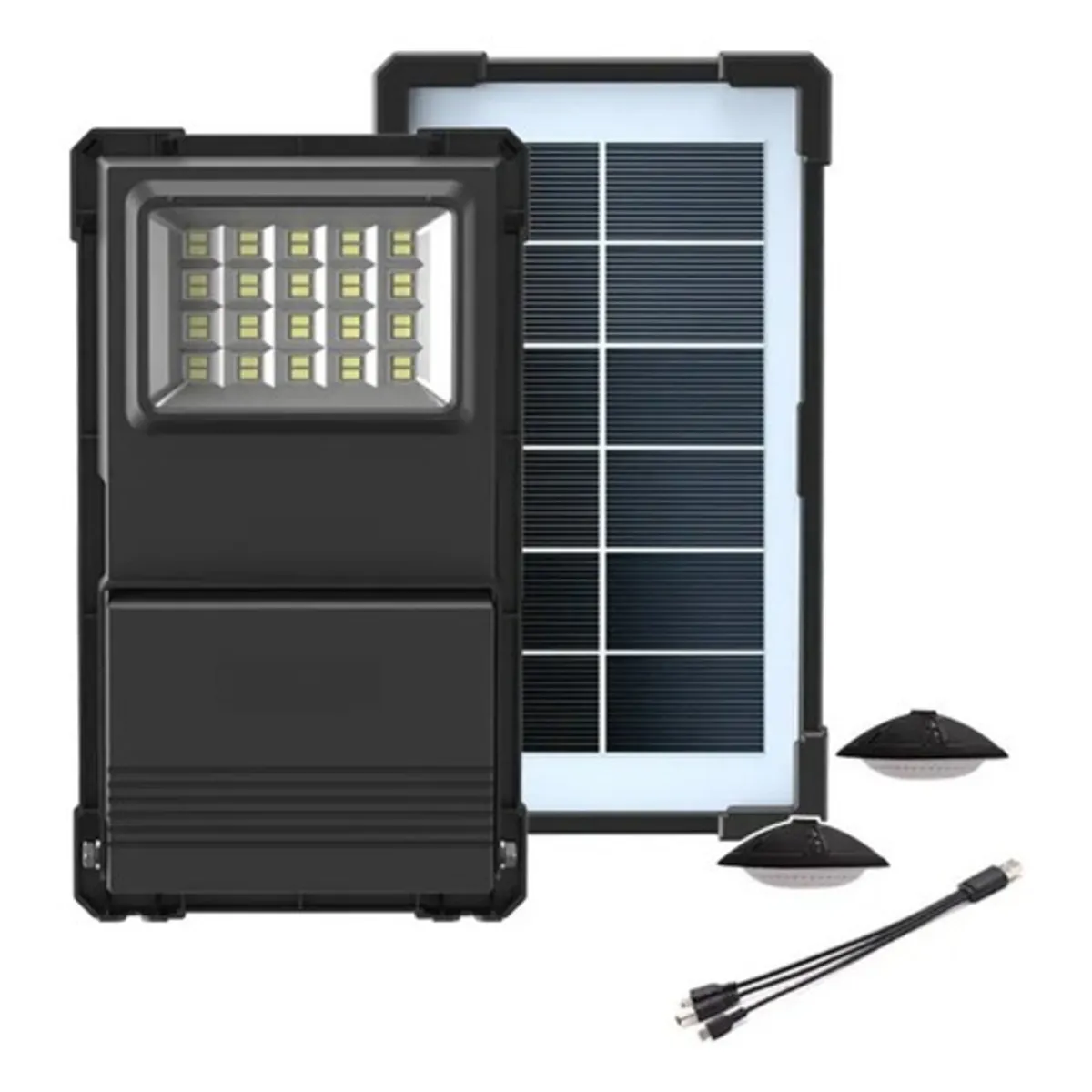 GENERICO - Linterna Solar Con Dos Bombillas Recargable