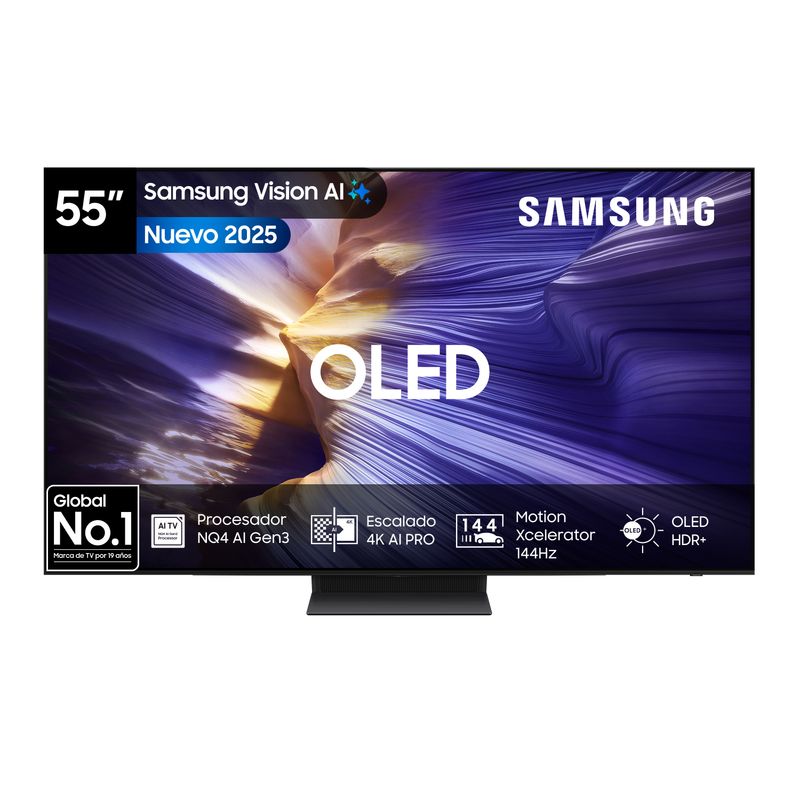 SAMSUNG - 55 OLED S90F 4K Vision AI Smart TV 2025
