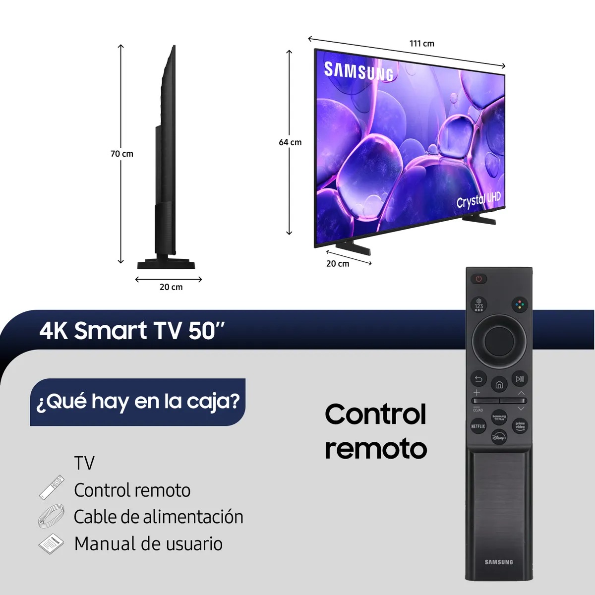SAMSUNG - 50 Crystal UHD U8200F 4K Smart TV 2025