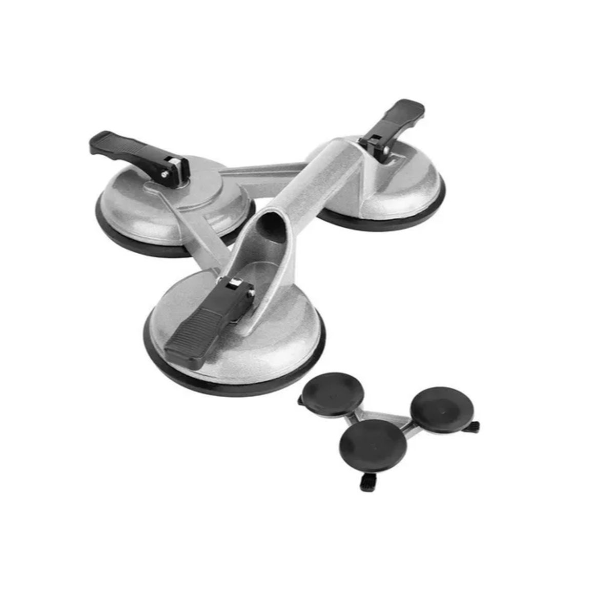 GENERICO - Ventosas Triple Succionador Para Vidrios 3 Chupones 155kg