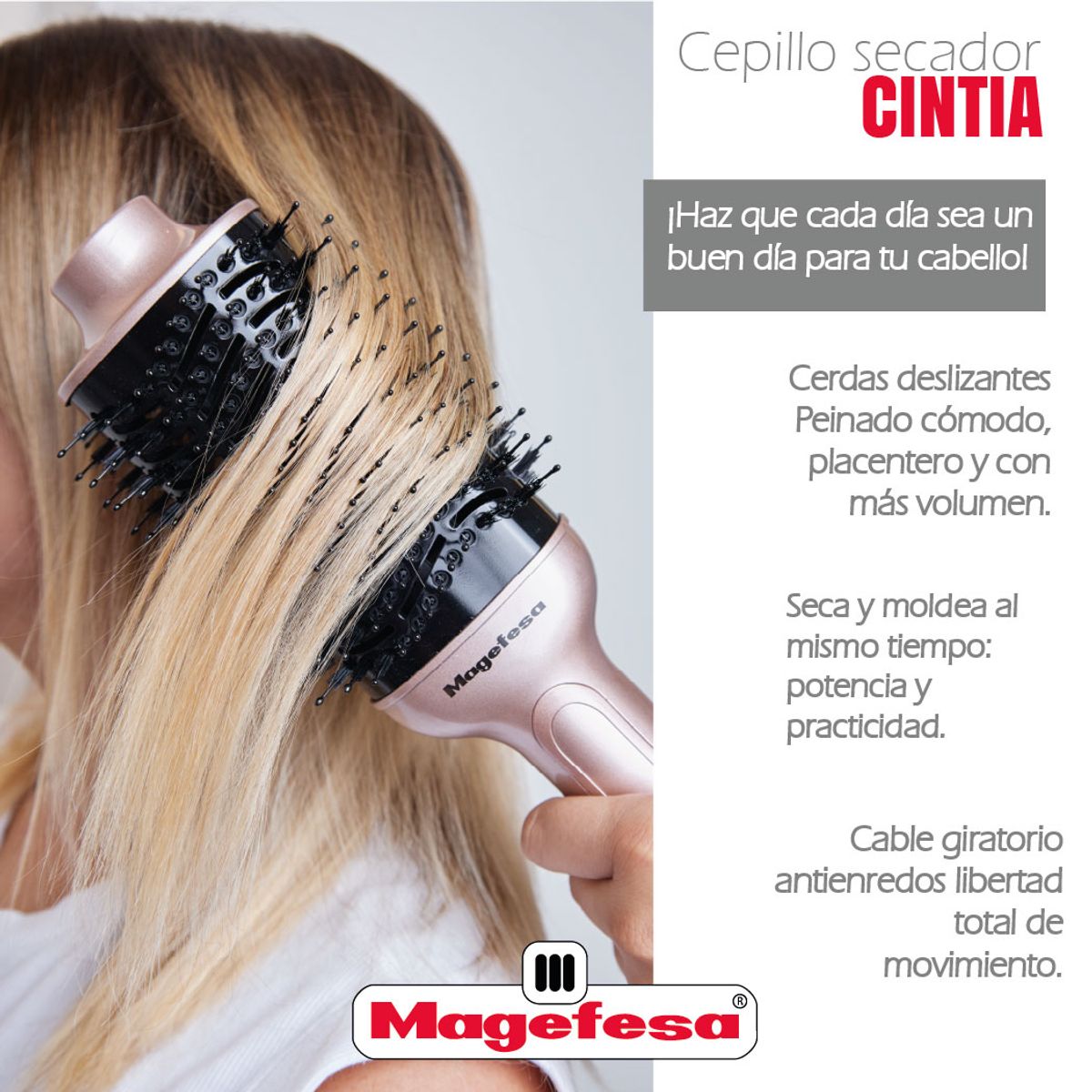 MAGEFESA - Cepillo Eléctrico Secador Cintia MGF7560