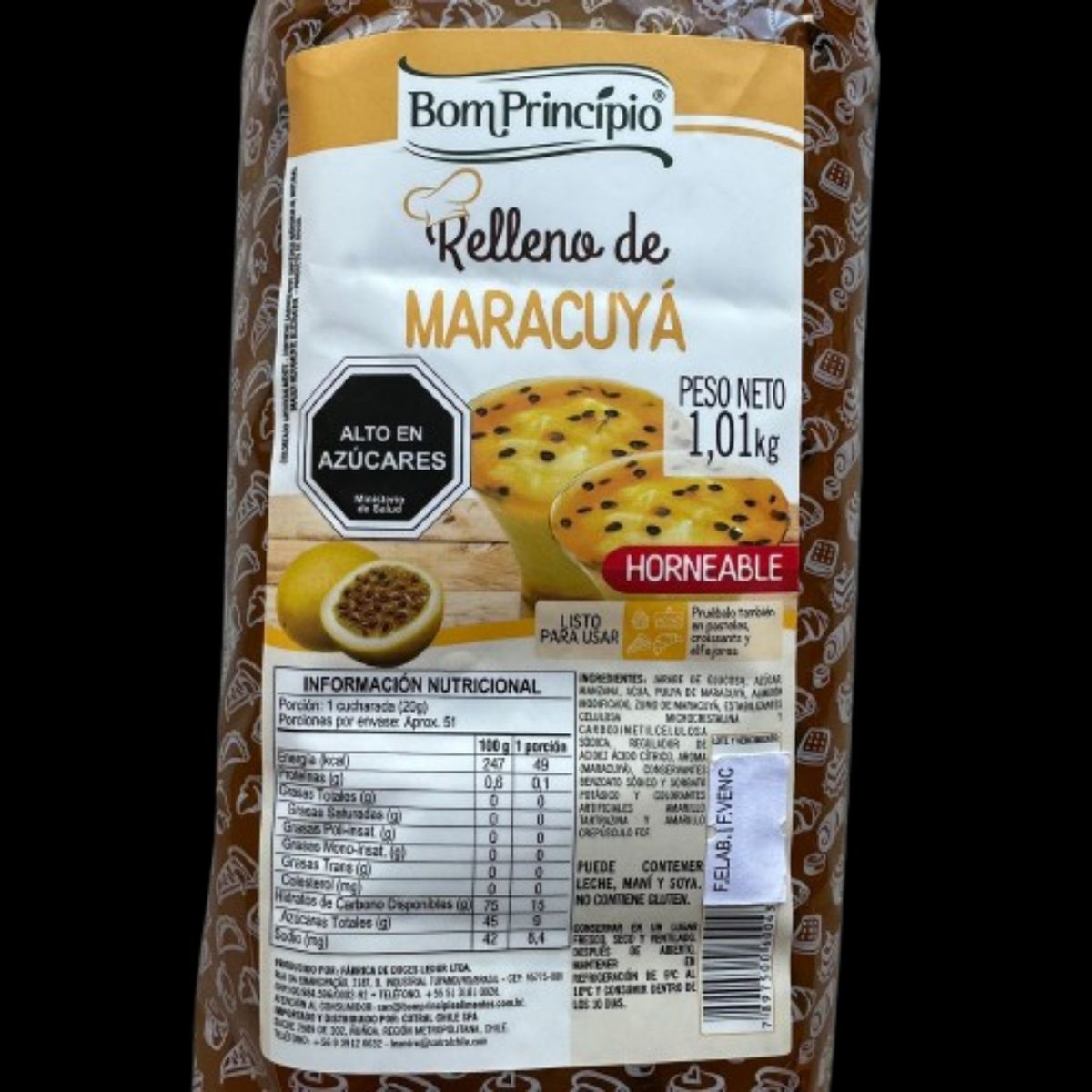 GENERICO - Relleno Maracuya Con Pepas Bon Principio 1kg