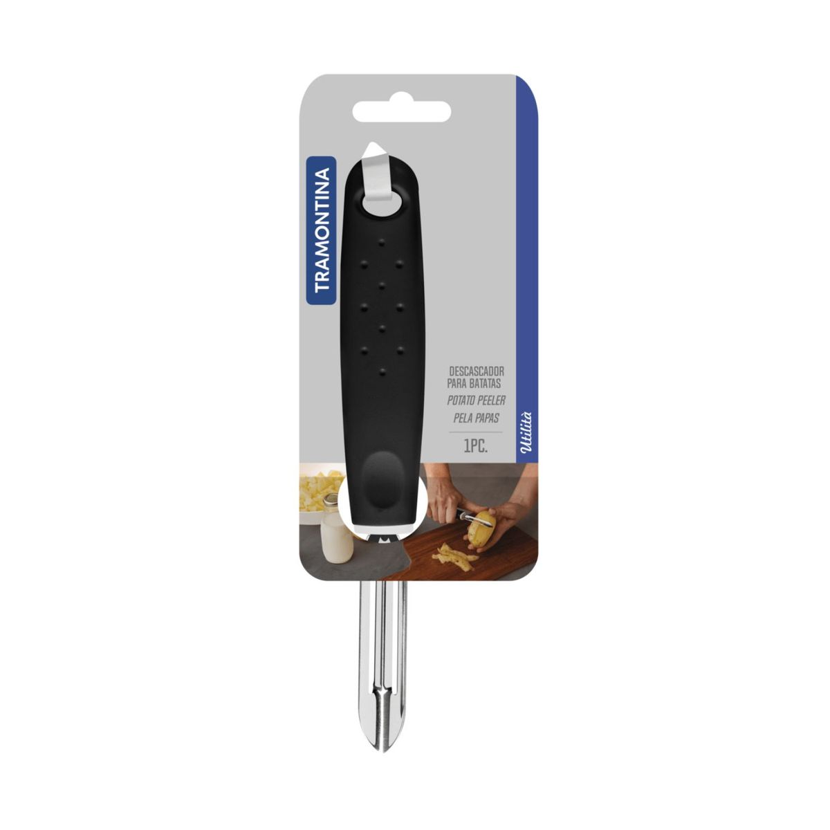 TRAMONTINA - Pelador De Verduras y Frutas Tramontina Acero Inoxidable Utilità
