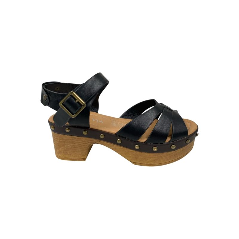 HERIEL - Sandalia Negra Plataforma Mujer