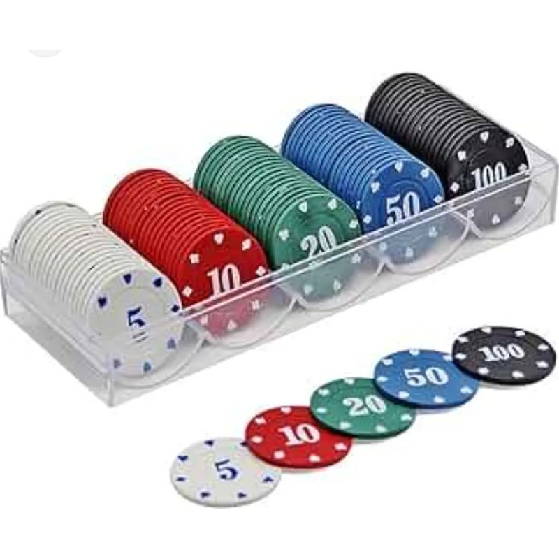 GENERICO - Fichas  De Poker Para Fichas 100 Piezas De 5 A 100