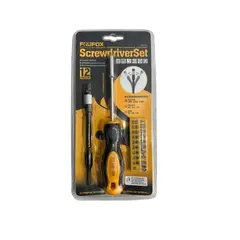 GENERICO - Destornillador Con Extensión Flexible + 12 Puntas Magnéticas