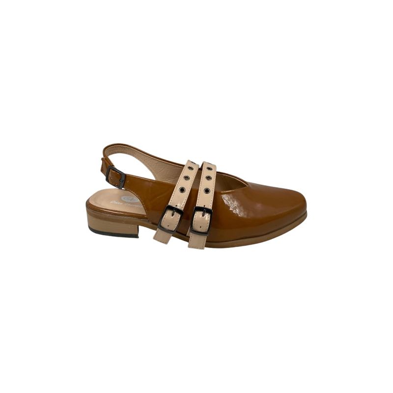 HERIEL - Zapato Café Bajo Mujer.