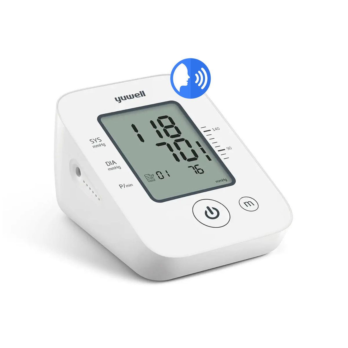 YUWELL - Toma Presión Yuwell YE660D con Indicador de Voz