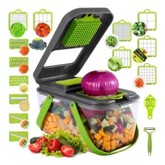 GENERICO - Rallador Picador Cortador Frutas Y Verduras Multiuso 22 En 1