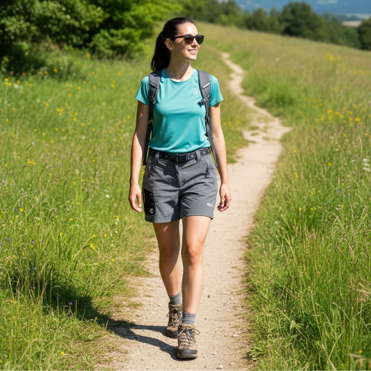 POZATINI - Short Outdoor Mujer  Gris Tremaya +8000 - Pantalon Corto Mujer