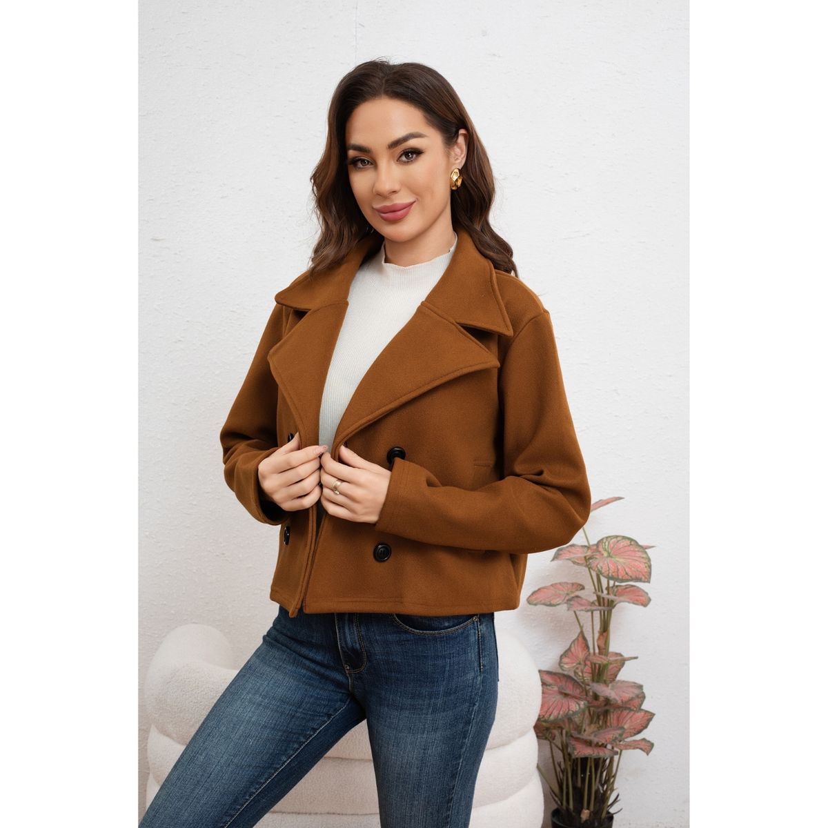 LIKE SHOP - Chaqueta Corta Mujer Formal Otoño Invierno 7574