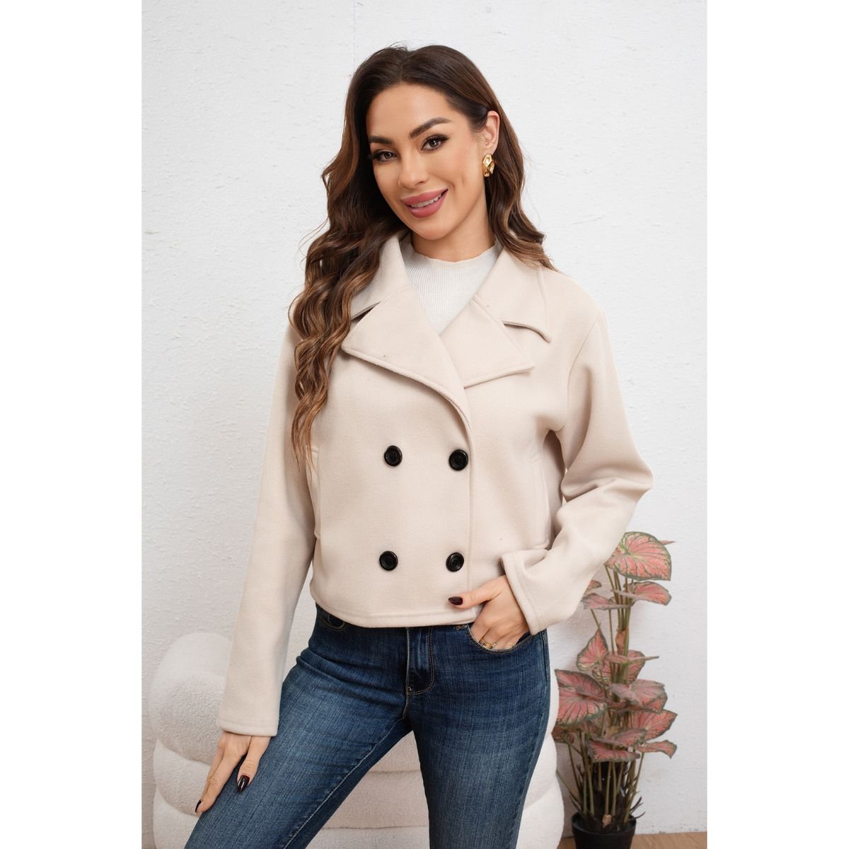 LIKE SHOP - Chaqueta Corta Mujer Formal Otoño Invierno 7574