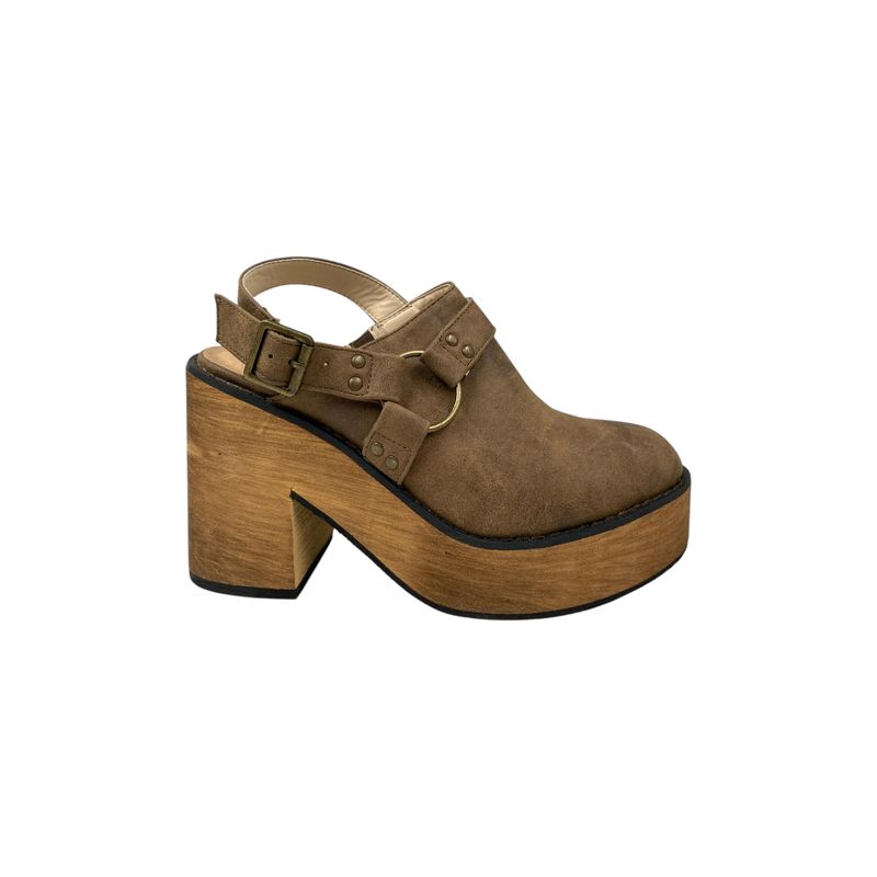 HERIEL - Zapato Café Plataforma Mujer.