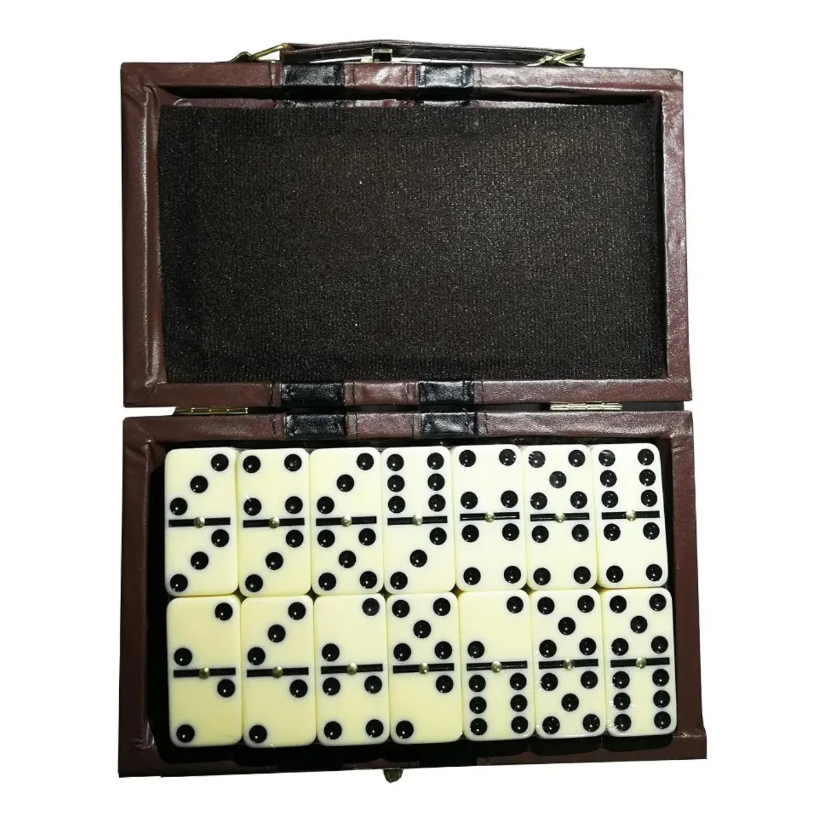 GENERICO - Juego Domino Con Caja Dura Acolchada 28pcs Deluxe Lujo