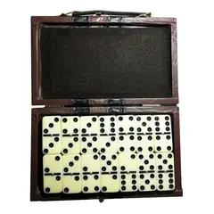 GENERICO - Juego Domino Con Caja Dura Acolchada 28pcs Deluxe Lujo