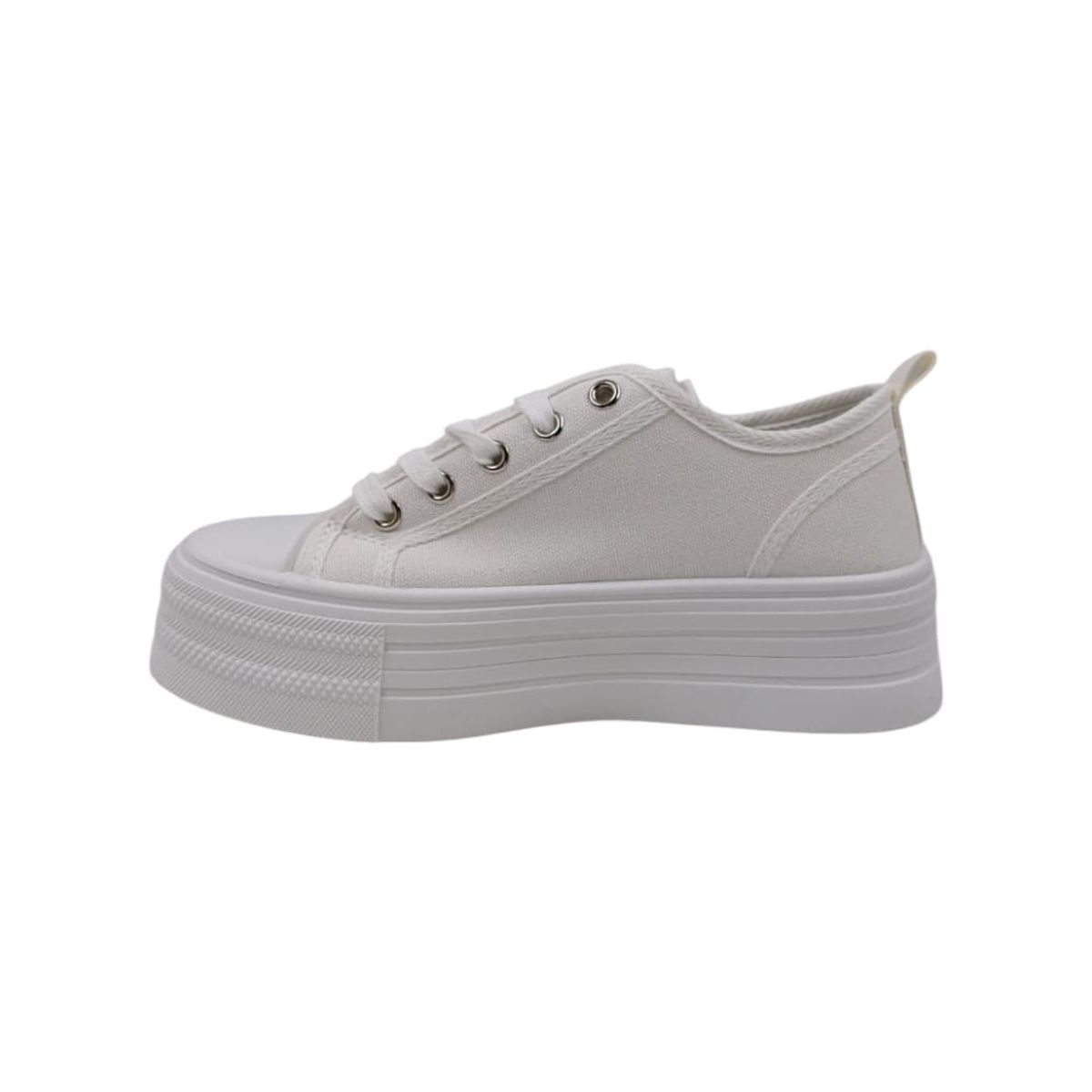 HERIEL - Zapatilla Blanca Plataforma Mujer