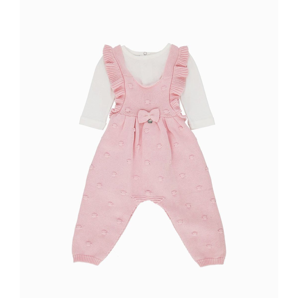 LIMONADA - Jardinera recién nacida tejida rosado Limonada