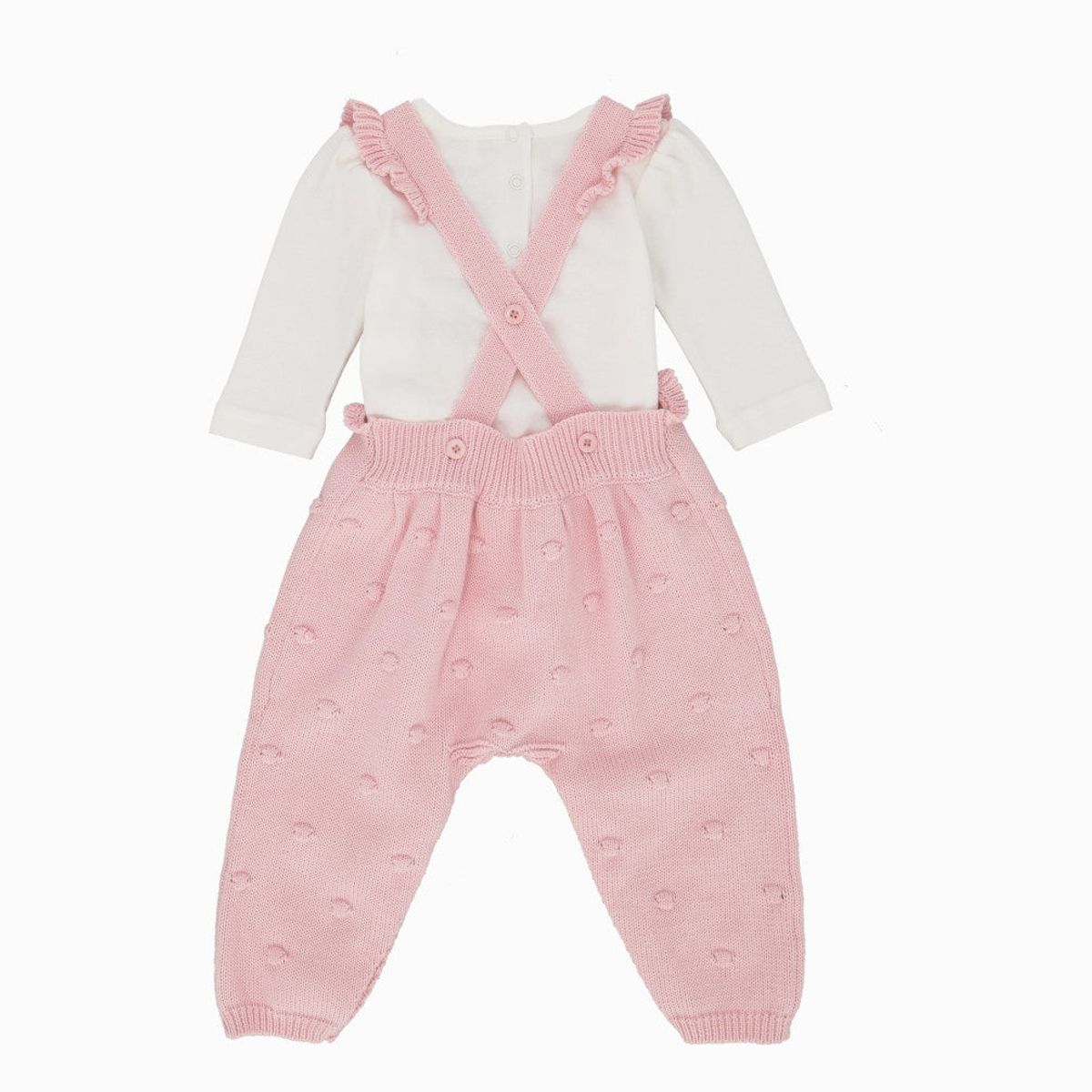 LIMONADA - Jardinera recién nacida tejida rosado Limonada