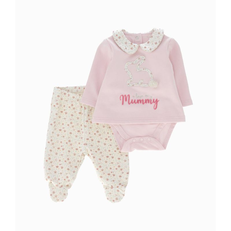 4KIDS - Conjunto recién nacida con conejo rosado 4 Kids
