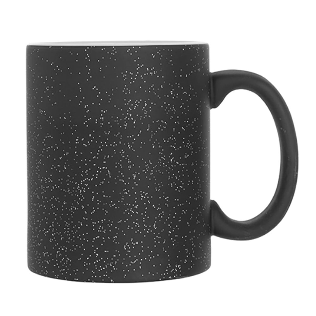 GENERICO - Sublimacion Tazon Magico Negro brillante con glitter 11 Onza.