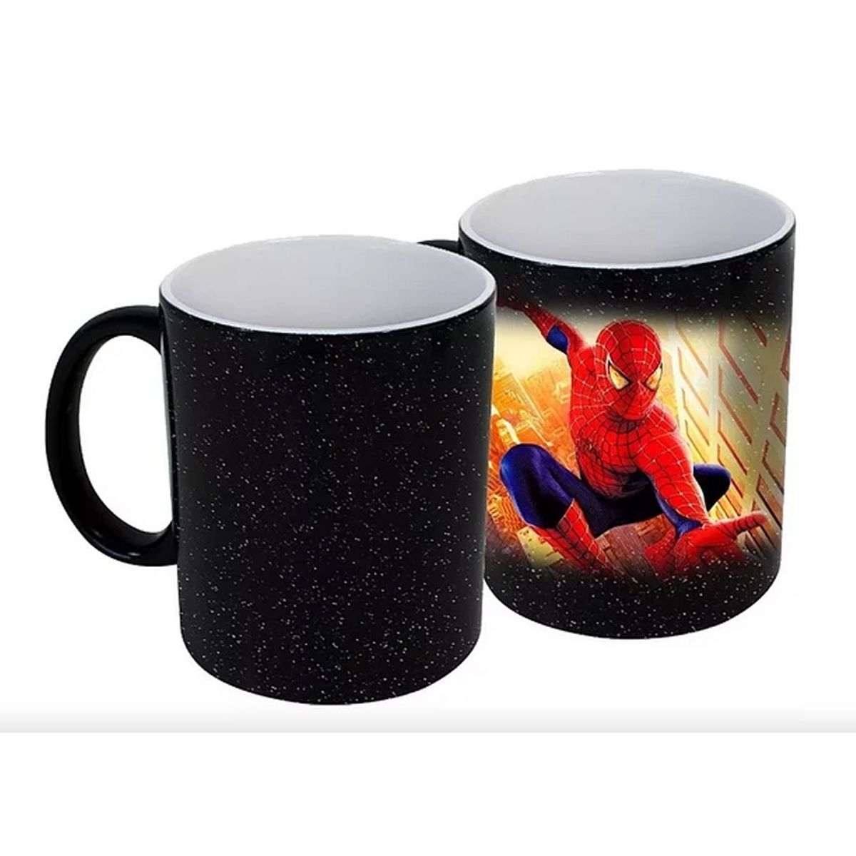 GENERICO - Sublimacion Tazon Magico Negro brillante con glitter 11 Onza.