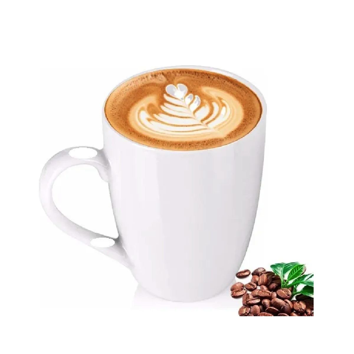 GENERICO - Taza De Cafe Cerámica Tazas De Cafe Coffe Tazon Blanco 400ml Blanco Taza